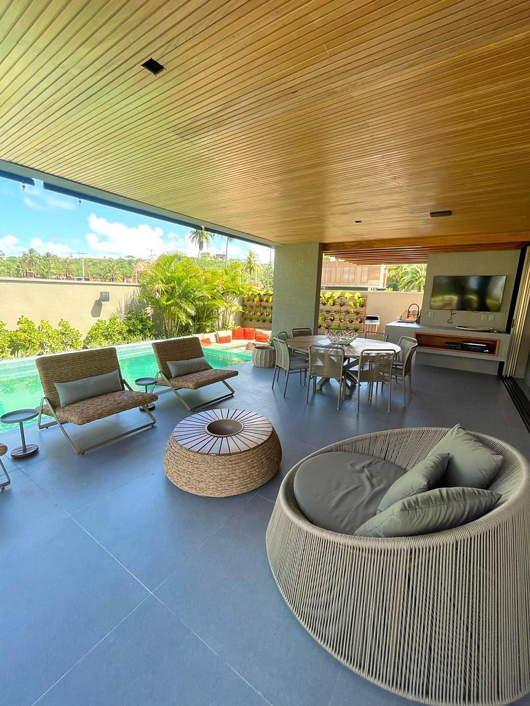 Casa de Praia Moderna – Pé na Areia – Orla dos Milagres | AL