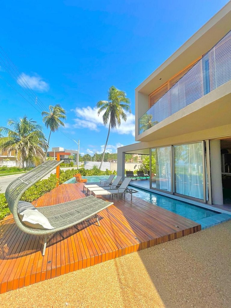 Casa de Praia Moderna – Pé na Areia – Orla dos Milagres | AL