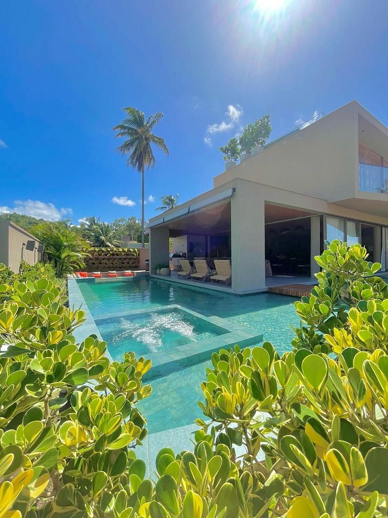 Casa de Praia Moderna – Pé na Areia – Orla dos Milagres | AL