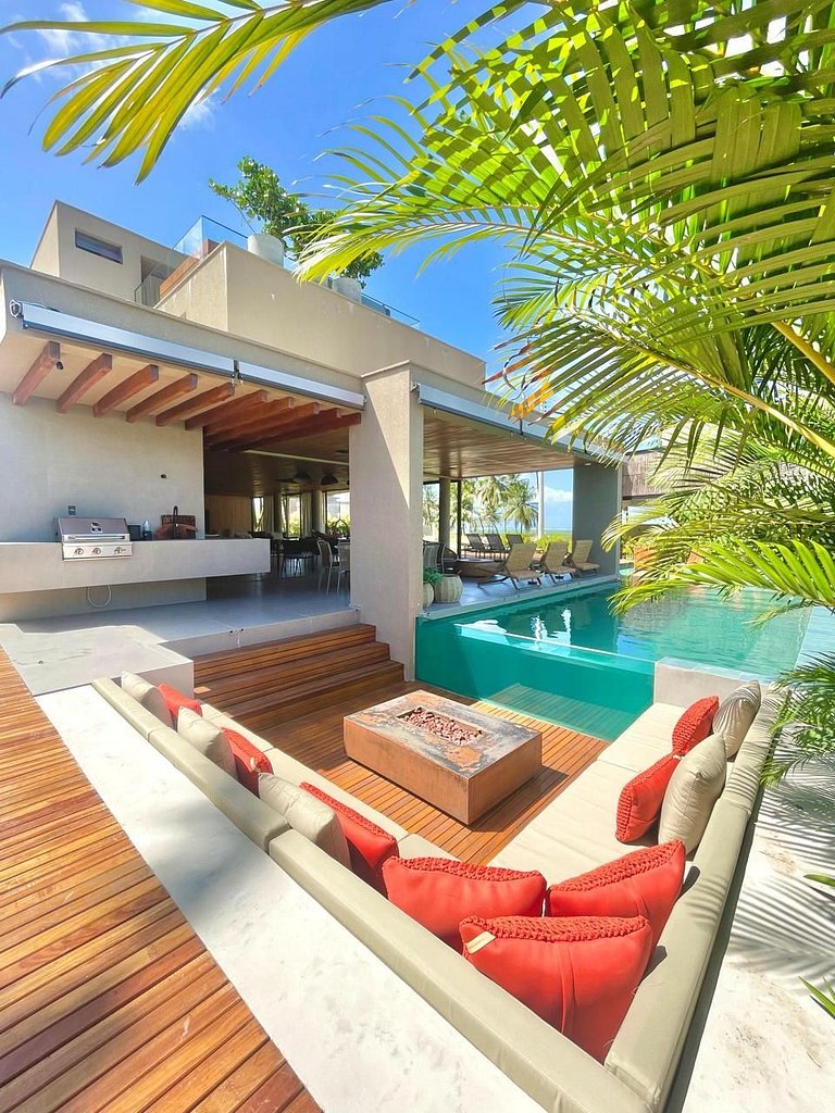 Casa de Praia Moderna – Pé na Areia – Orla dos Milagres | AL